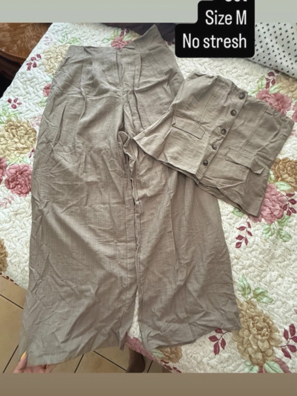 Women's High-Waist Wide Leg Pants in Taupe